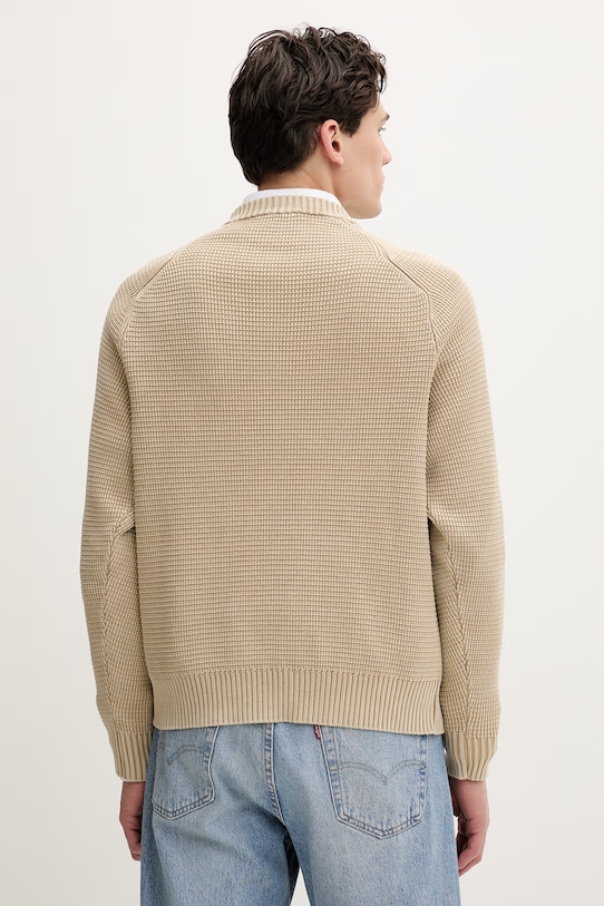 Odzież HUGO sweter bawełniany Swayne 50553609 beżowy