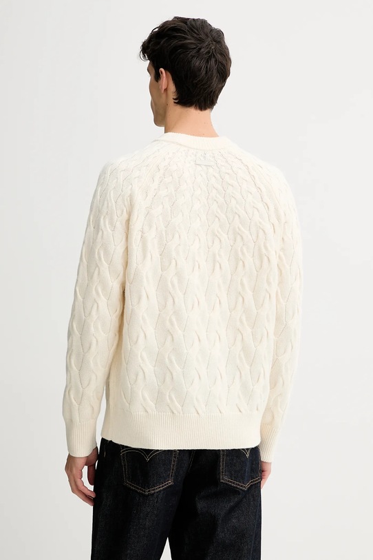 Odzież Calvin Klein sweter z dodatkiem wełny LV04LE304G beżowy