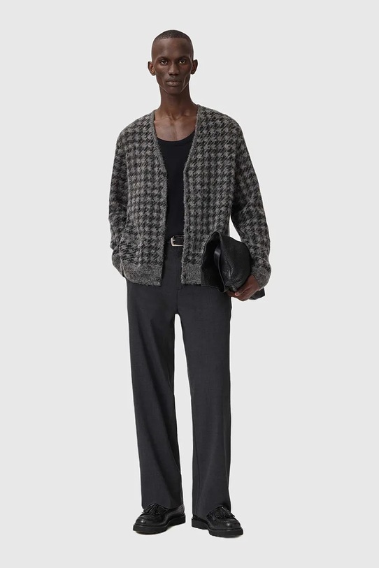 Odzież AllSaints kardigan z dodatkiem wełny M036KD szary