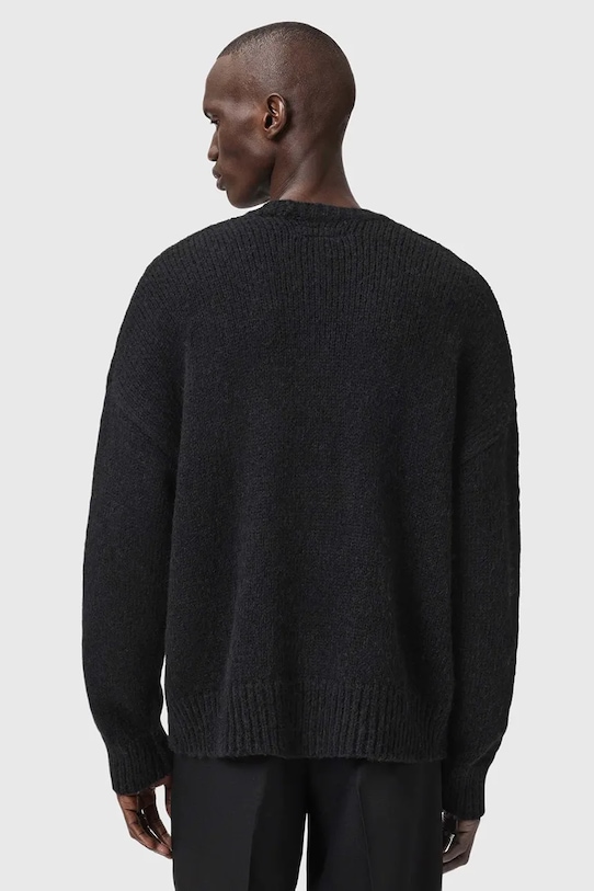 AllSaints sweter z dodatkiem alpaki M044KD czarny SS26