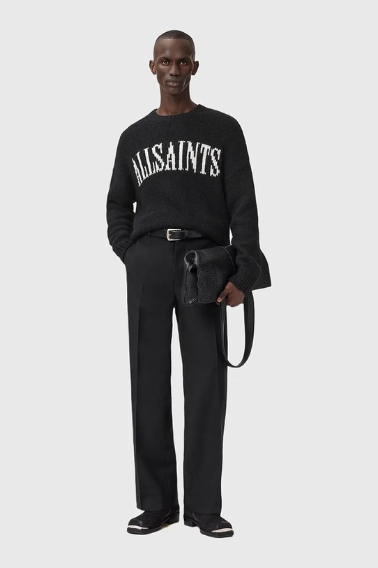 Odzież AllSaints sweter z dodatkiem alpaki M044KD czarny