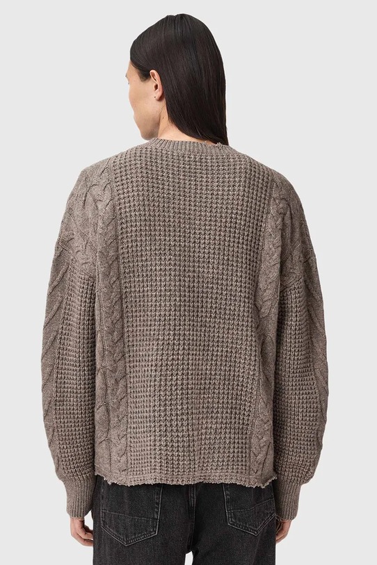 AllSaints sweter z dodatkiem wełny M031KD beżowy SS26