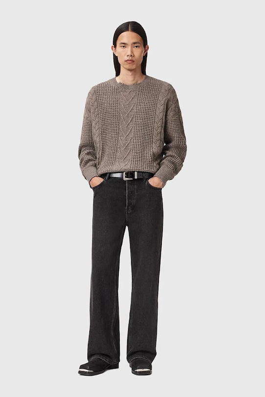 Светр із додаванням вовни AllSaints M031KD бежевий