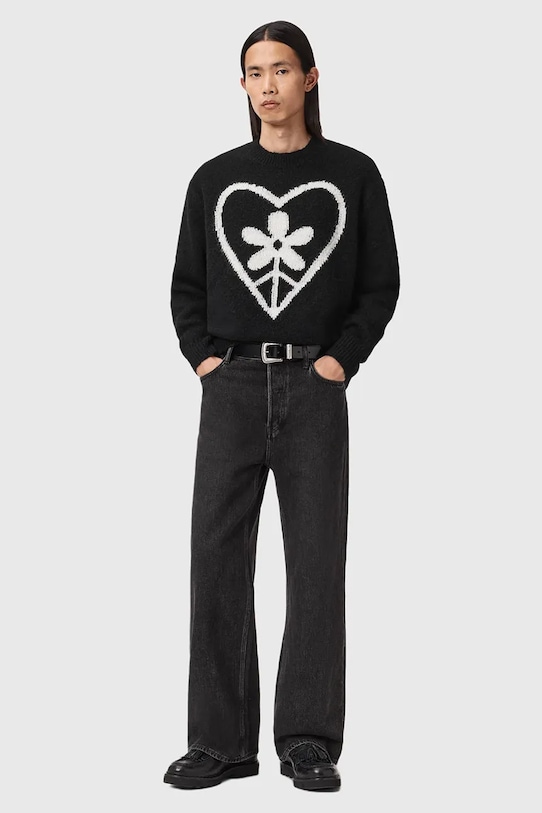 AllSaints sweter z dodatkiem wełny M042KD