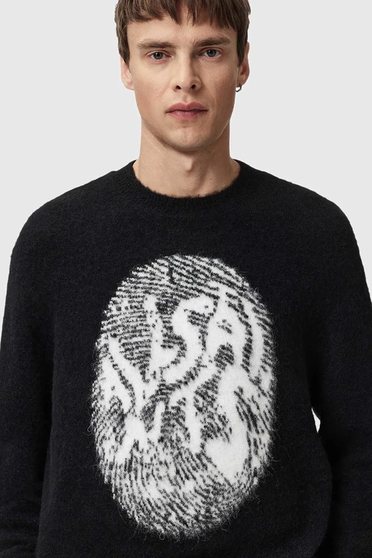 Odzież AllSaints sweter z dodatkiem alpaki M026KE czarny