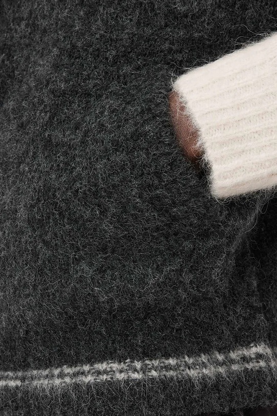 Kardigan s příměsí vlny z alpaky AllSaints M032KD šedá