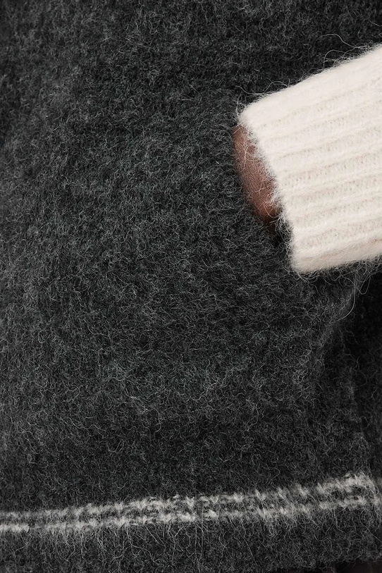 Kardigan s příměsí vlny z alpaky AllSaints M032KD šedá