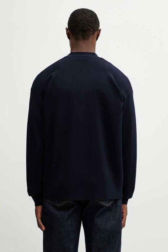 Clothing Drôle de Monsieur woolen cardigan Le Cardigan Slogan Rose I.CA166.WO007.NY navy