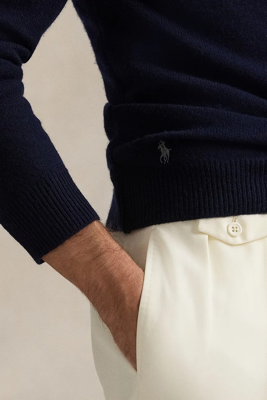 Polo Ralph Lauren sweter z dodatkiem wełny granatowy 710955907
