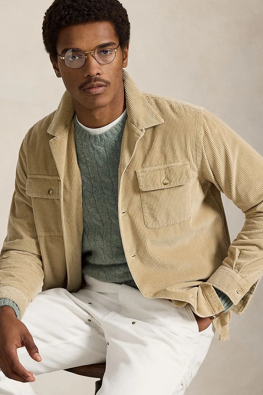 Πουλόβερ με προσθήκη μαλλιού Polo Ralph Lauren 710979095 πράσινο