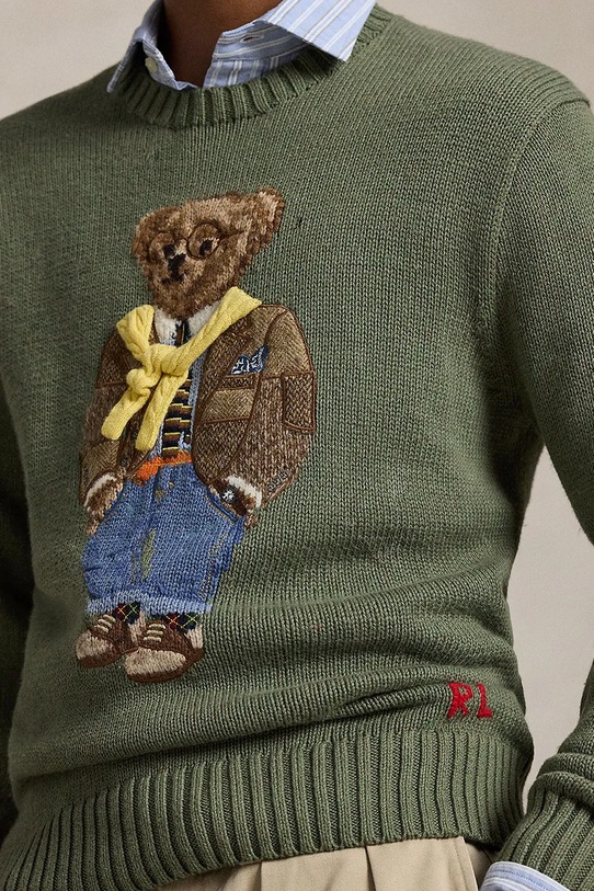 Odzież Polo Ralph Lauren sweter bawełniany 710P04282 beżowy