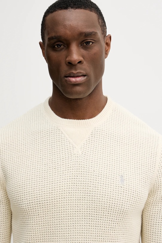 Polo Ralph Lauren sweter z dodatkiem wełny beżowy 710P04307