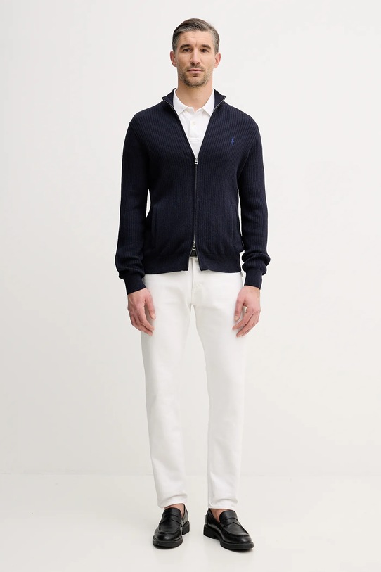 Polo Ralph Lauren kardigan bawełniany 710P04444 granatowy SS26