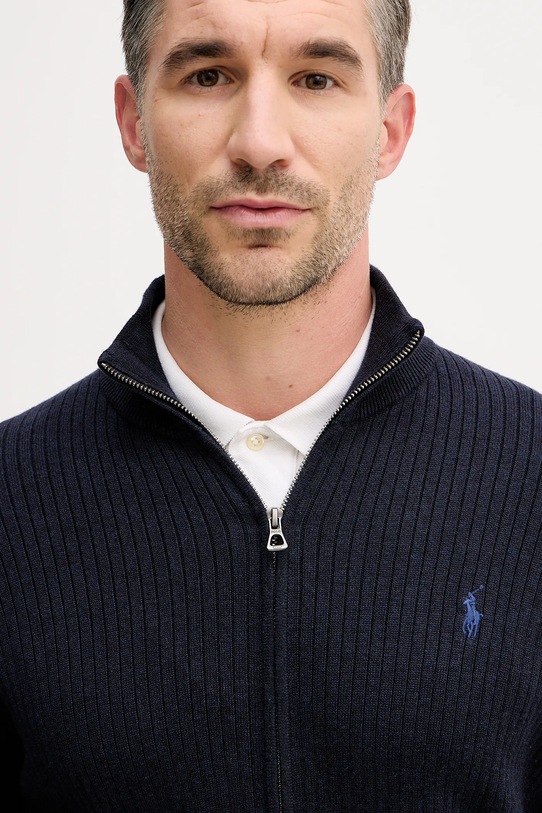 Polo Ralph Lauren kardigan bawełniany granatowy 710P04444