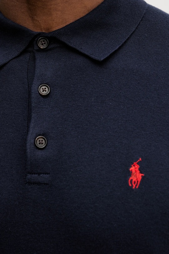 Polo Ralph Lauren sweter bawełniany 710P04446 granatowy