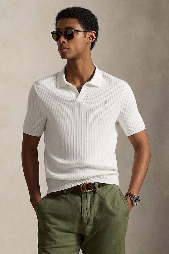 Polo Ralph Lauren sweter bawełniany bawełna beżowy 710P07774