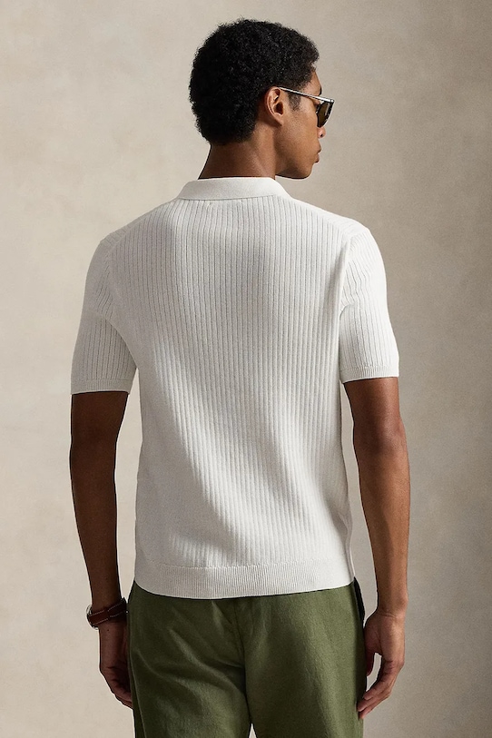 Polo Ralph Lauren sweter bawełniany 710P07774 beżowy SS26