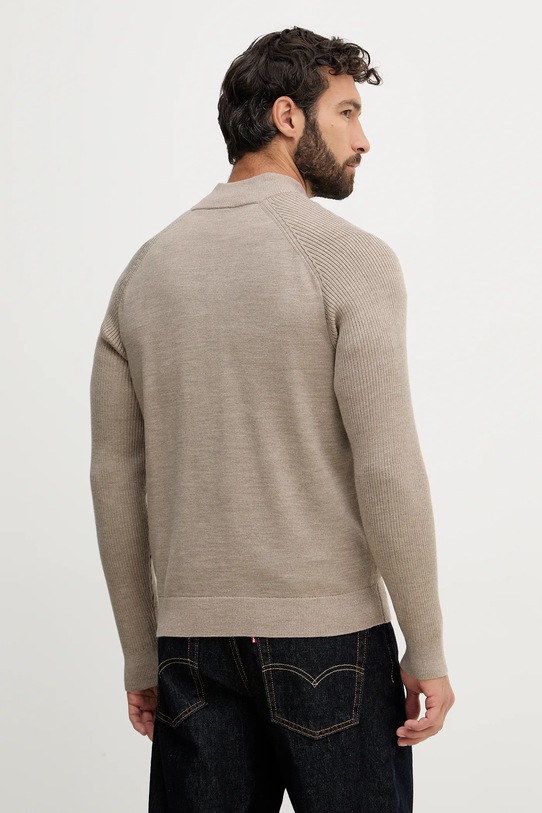 Odzież Armani Exchange kardigan z dodatkiem wełny XM001975.AF10348 brązowy