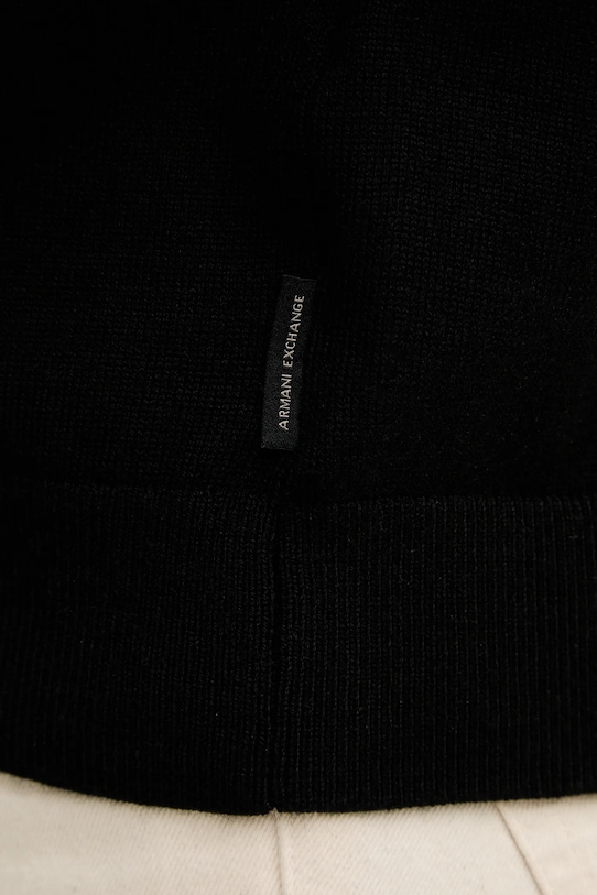 Sveter s prímesou vlny Armani Exchange XM002825.AF10348 čierna