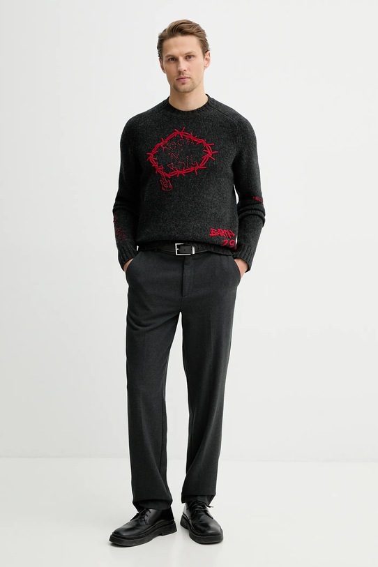 Μάλλινο πουλόβερ ZADIG&VOLTAIRE KMSW01810 γκρί SS26