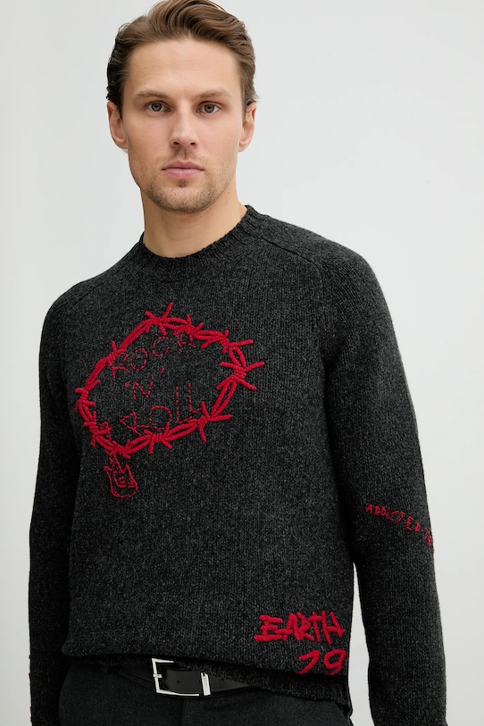 Μάλλινο πουλόβερ ZADIG&VOLTAIRE γκρί KMSW01810