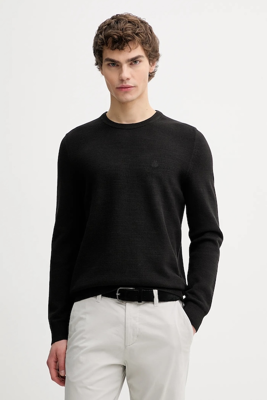 Marc O'Polo sweter bawełniany bawełna czarny 620502360074