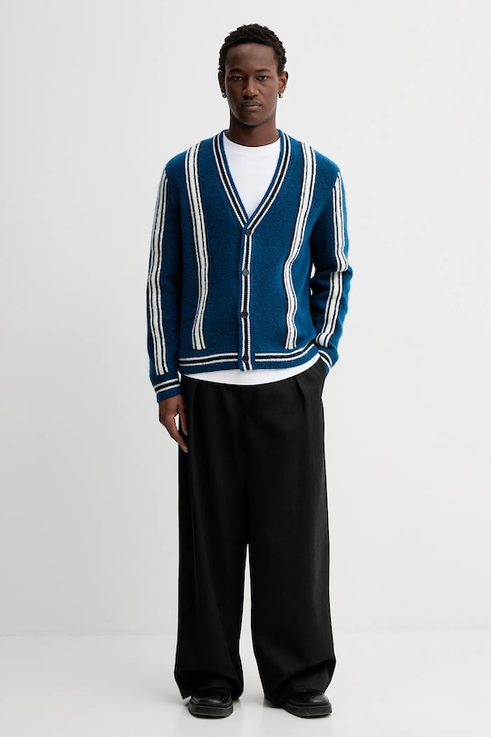 Marc O'Polo kardigan z dodatkiem wełny 5000008243 granatowy SS26