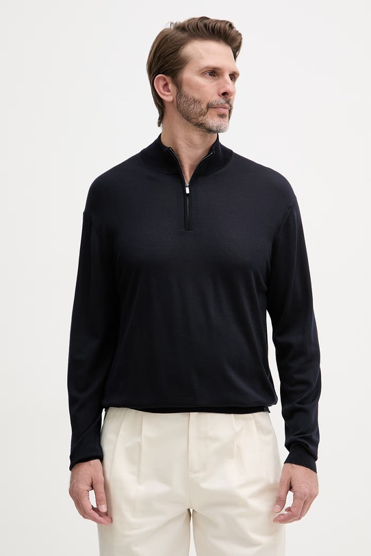 Paul&Shark sweter męski wełniany granatowy 99311035