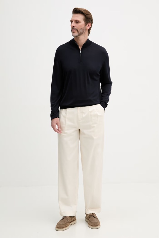 Paul&Shark sweter męski wełniany 99311035 granatowy SS26