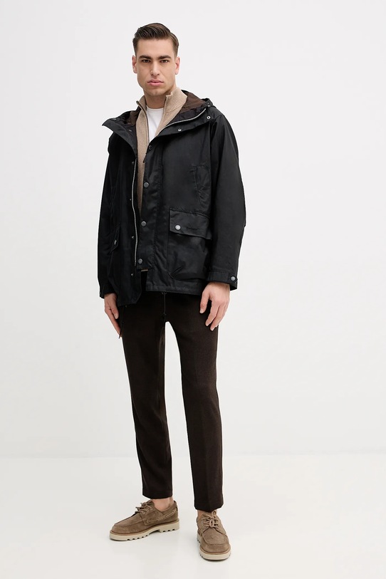 Hackett London kardigan z dodatkiem wełny HM7000110 brązowy SS26