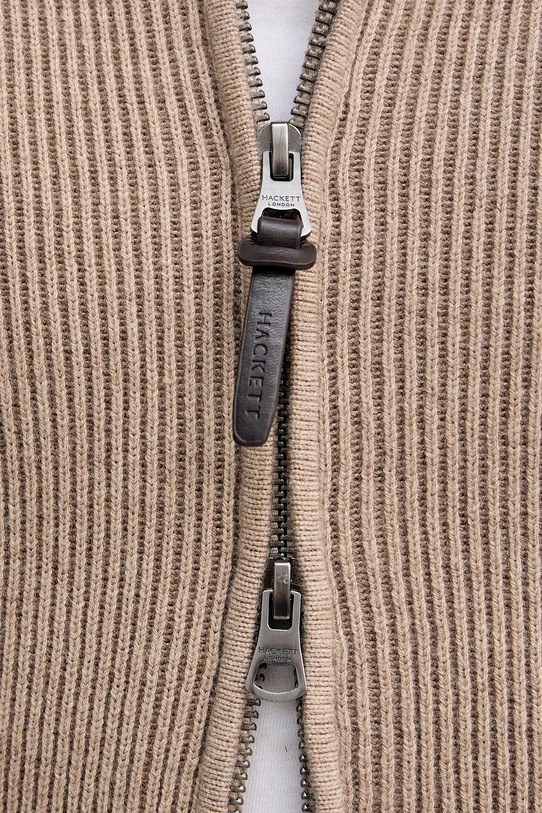 Hackett London kardigan z dodatkiem wełny HM7000110 brązowy