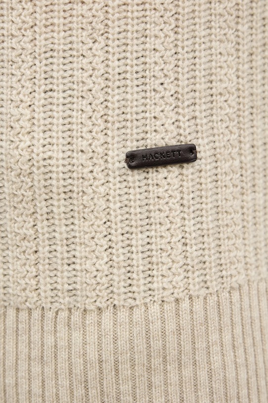 Hackett London sweter wełniany HM7000125 beżowy