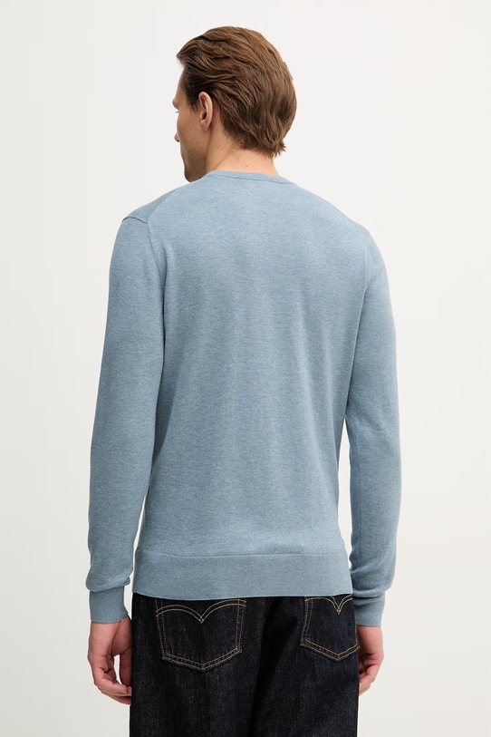 Odzież Hackett London sweter z dodatkiem jedwabiu HM7000114 niebieski