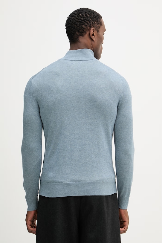 Oblečenie Sveter s prímesou hodvábu Hackett London HM7000137 modrá