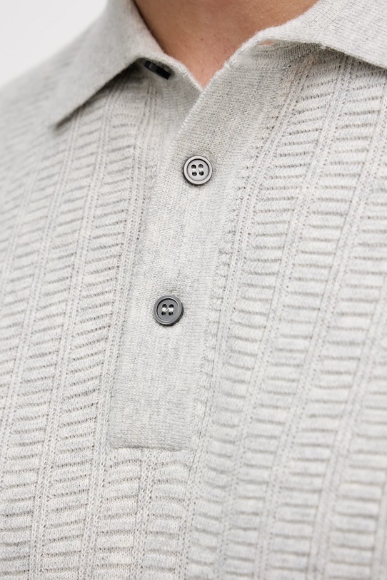 Barbour sweter z dodatkiem wełny Smeaton MKN1704 szary