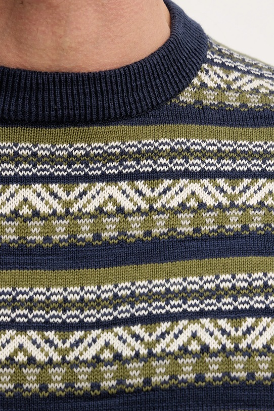 Barbour sweter bawełniany MKN1705 granatowy