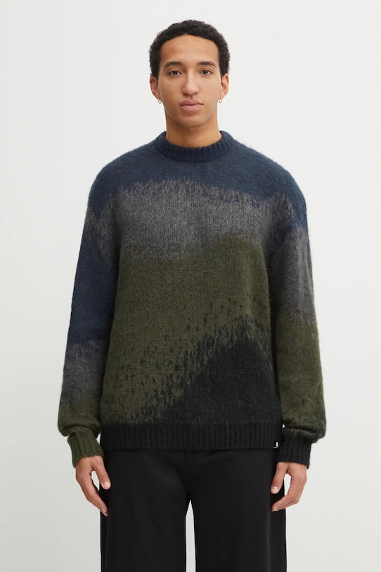 Carhartt WIP sweter z dodatkiem alpaki Tinley Sweater okrągły multicolor I035984.3HYXX
