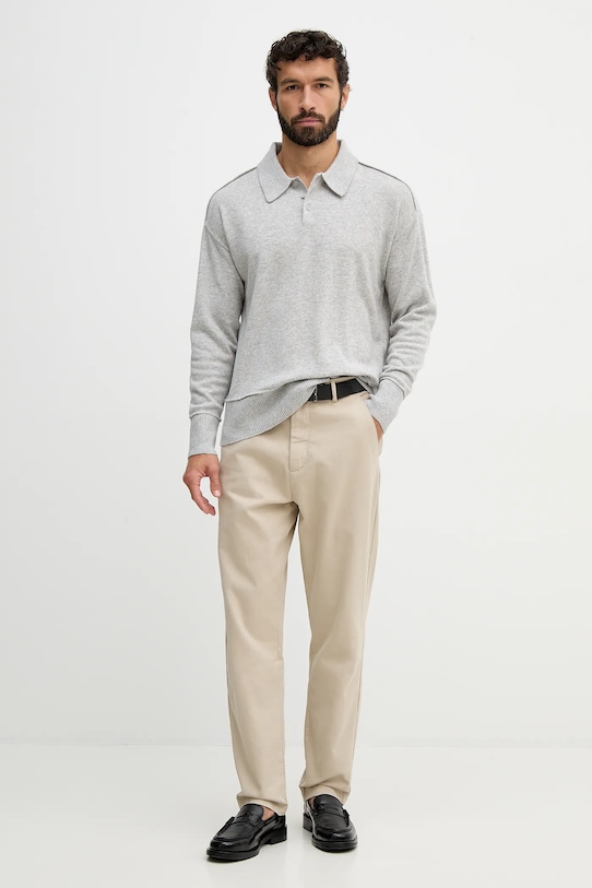 Michael Kors sweter wełniany CR660J5JWU szary SS26