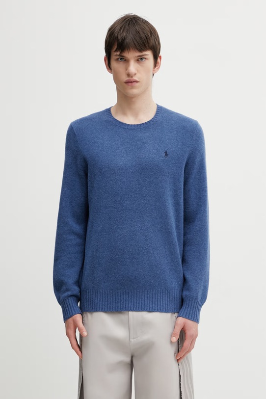 Вълнен пуловер Polo Ralph Lauren 2/15 WOOL/CASH RWS 710878292501 син