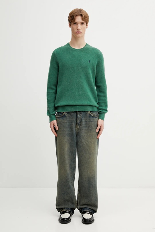 Vlněný svetr Polo Ralph Lauren 2/15 WOOL/CASH RWS 710878292502 zelená