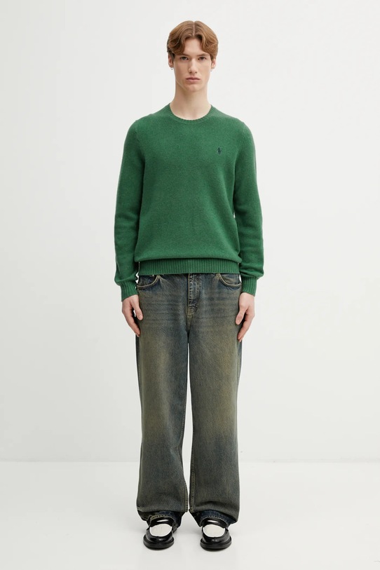 Vlnený sveter Polo Ralph Lauren 2/15 WOOL/CASH RWS 710878292502 zelená