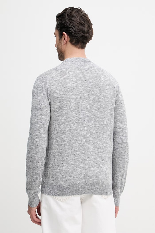 Odzież Barbour sweter z domieszką lnu Flaxby MKN1712 granatowy