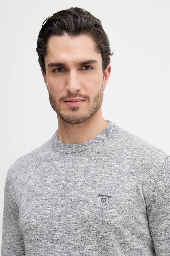 Barbour sweter z domieszką lnu Flaxby granatowy MKN1712