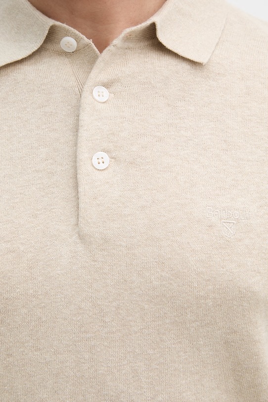 Barbour polo z dodatkiem lnu Muston MKN1713 beżowy