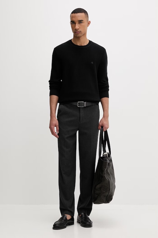 Calvin Klein pulover za muškarce od pamuka LV04LF304G crna SS26