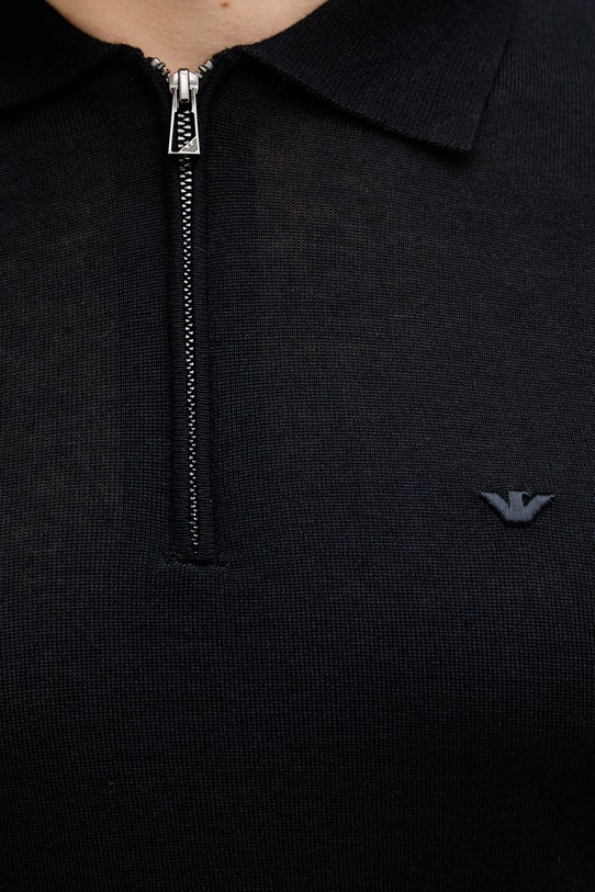 Emporio Armani sweter wełniany EM004381.AF23421 granatowy