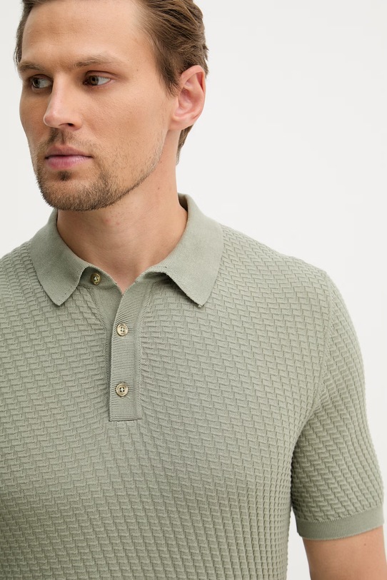 Trussardi polo swetrowe męskie bawełniane zielony M0558000060N