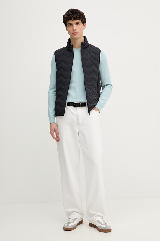 Trussardi sweter męski z bawełną M0598000064N turkusowy SS26