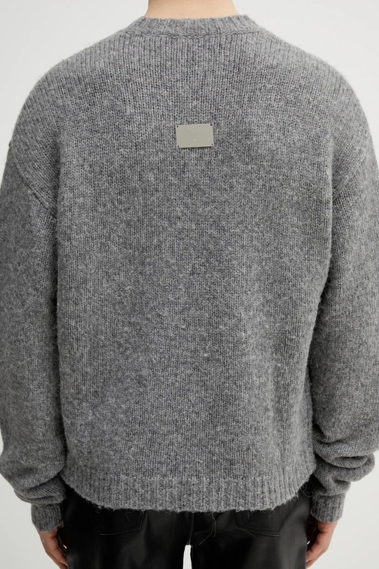 Πουλόβερ με προσθήκη μαλλιού Heliot Emil γκρί SS26PRE.M.07.087.ST18
