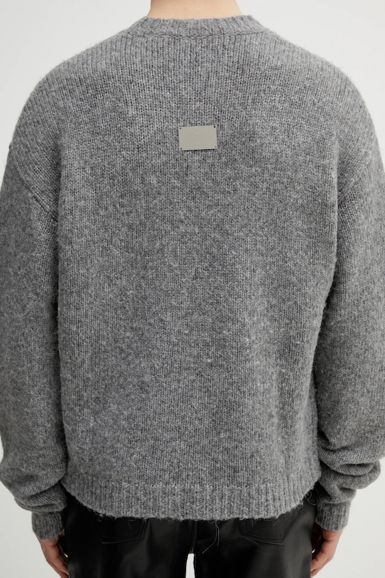 Πουλόβερ με προσθήκη μαλλιού Heliot Emil γκρί SS26PRE.M.07.087.ST18